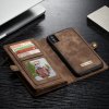 iPhone Xs Vintage Plånboksfodral Splittläder Löstagbart Skal Brun