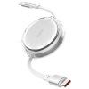 Kabel 100W Retractable USB-C 2-pack Vit