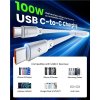 Kabel 100W Retractable USB-C 2-pack Vit