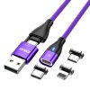 Kabel 6-in-1 USB-A/USB-C till Lightning/Micro USB/USB-C 60W 1m Lila
