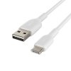 Kabel BOOST CHARGE USB-A till USB-C 2 meter Vit