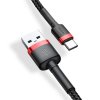 Kabel Cafule Cable USB-A/USB-C 3m Röd Svart