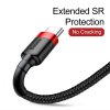 Kabel Cafule Cable USB-A/USB-C 3m Röd Svart