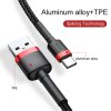 Kabel Cafule Cable USB-A/USB-C 3m Röd Svart