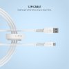 Kabel Liquid Silicone USB-A/Lightning 1.2m Vit