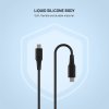 Kabel Liquid Silicone USB-C/USB-C 0.3m Svart