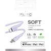 Kabel Soft Charge & Sync Cable USB-C/Lightning 1.5m Lavender