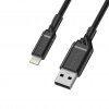 Kabel USB-A till Lightning 1 meter Svart