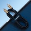 KLF Series Vävd Kabel Type-C till Type-C 1 Meter Quick Charge Guld