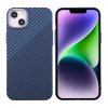 iPhone 14 Plus Skal Kolfibermönster Blå Grå