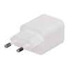 Laddare 20W Dubbel USB-C/USB-A GaN Vit
