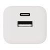 Laddare 20W Dubbel USB-C/USB-A GaN Vit