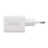 Laddare 20W Dubbel USB-C/USB-A GaN Vit