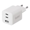 Laddare 65W Trippel USB-C/USB-A GaN Vit