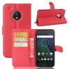 Motorola Moto G5 Plånboksfodral PU-läder Litchi Röd