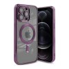 iPhone 12 Pro Max Skal Glitter Transparent MagSafe Lila