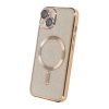 iPhone 13 Skal Glitter Transparent MagSafe Guld