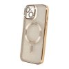 iPhone 13 Skal Glitter Transparent MagSafe Guld