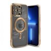 iPhone 13 Pro Max Skal Glitter Transparent MagSafe Guld