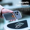 MagSafe Korthållare Magnetic Leather Wallet Blå