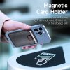 MagSafe Korthållare Magnetic Leather Wallet Svart