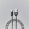 Micro-USB Kabel 2m Fuzzy Ljusgrå