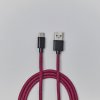 Micro-USB Kabel 2m Fuzzy Mörklila