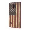 Fodral för Samsung Galaxy S5 / Plånbok / USA Flagga