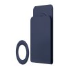 Mobilhållare MagSafe Plain Leather + Magnetic Ring Blå