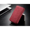 Mobilplånbok till iPhone X Splittläder TPU Löstagbart Kortfack Skal Röd