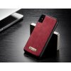 Mobilplånbok till iPhone X Splittläder TPU Löstagbart Kortfack Skal Röd