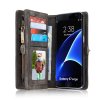 Mobilplånbok till Samsung Galaxy S7 Edge Splittläder Löstagbart Skal Grå