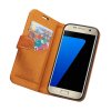 Mobilplånbok till Samsung Galaxy S7 Löstagbart Skal Ljusbrun