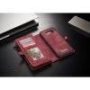 Mobilplånbok till Samsung Galaxy S8 Plus Splittläder TPU Löstagbart Skal Röd