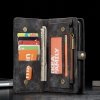 Mobilplånbok till Sony Xperia XZ2 Compact Splittläder TPU Löstagbart Skal Svart