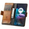 Motorola Edge 30 Fodral Stripe Ljusbrun
