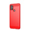 Motorola Moto G30 Skal Borstad Kolfibertextur Röd