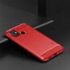 Motorola Moto G30 Skal Borstad Kolfibertextur Röd