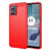 Motorola Moto G53 5G Cover Børstet Karbonfibertekstur Rød