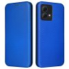 Motorola Moto G84 Fodral Kolfibertextur Blå