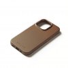 iPhone 16 Pro Skal Full Leather Case Dark Tan