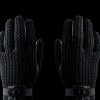 Leather Crochet Touchscreen Gloves Size 8.5
