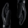 Leather Crochet Touchscreen Gloves Size 8.5