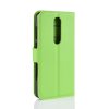 Nokia 5.1 Plus Plånboksfodral PU-läder Litchi Grön