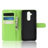 Nokia 8.1 Plånboksfodral PU-läder Litchi Grön