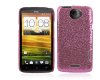 Skal Till HTC One X / Diamond Cover/ Bling / Glitter / Rosa