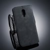 OnePlus 6T Plånboksfodral Retro PU-läder Svart