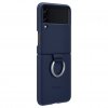 Original Galaxy Z Flip 3 Skal Silicone Cover with Ring Navy