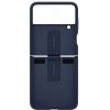 Original Galaxy Z Flip 4 Skal Silicone Cover with Ring Navy
