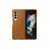 Original Galaxy Z Fold3 Cover Leather Cover Camel